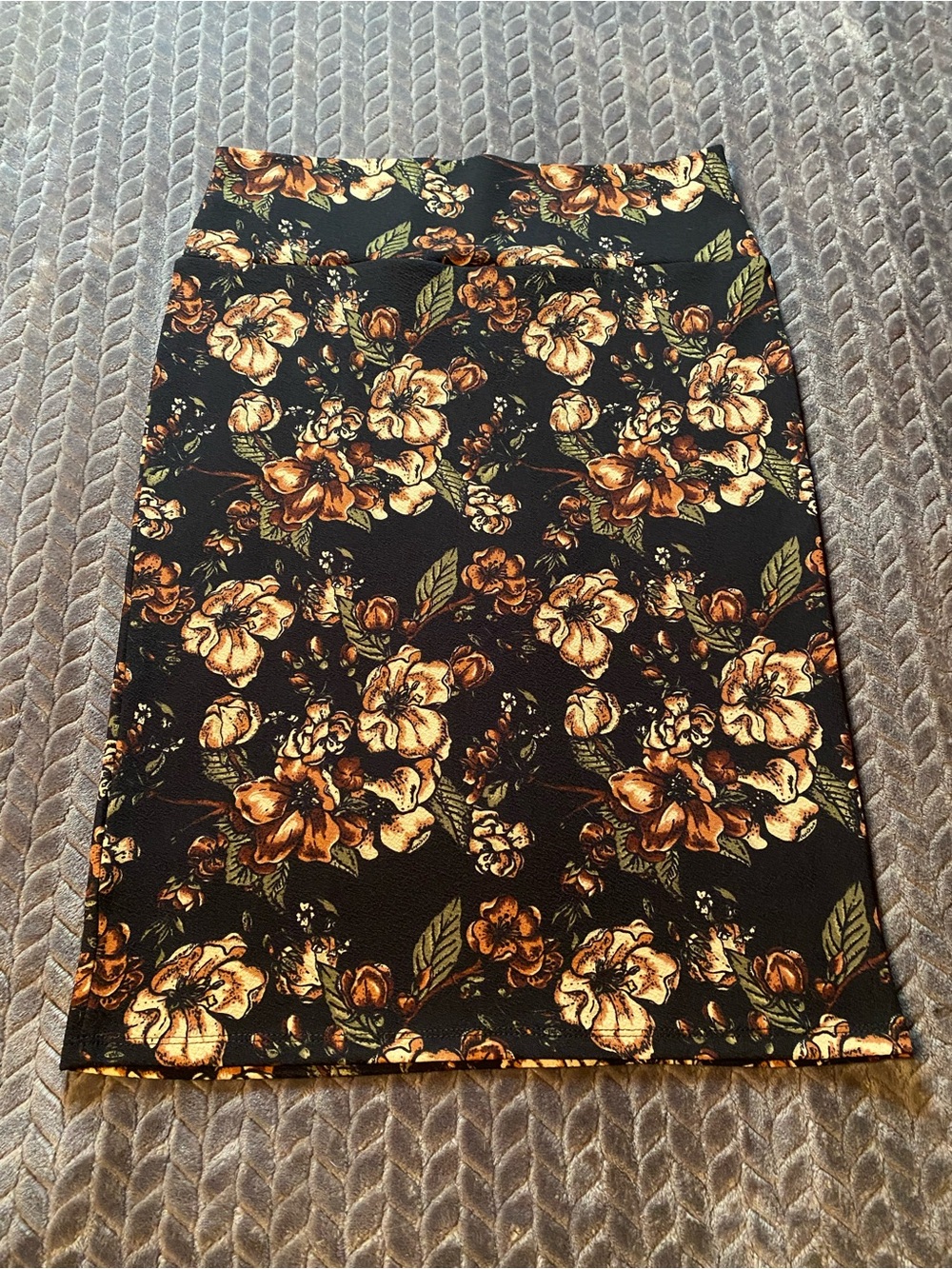 LuLaroe Floral Black Pencil Skirt - Floral Print